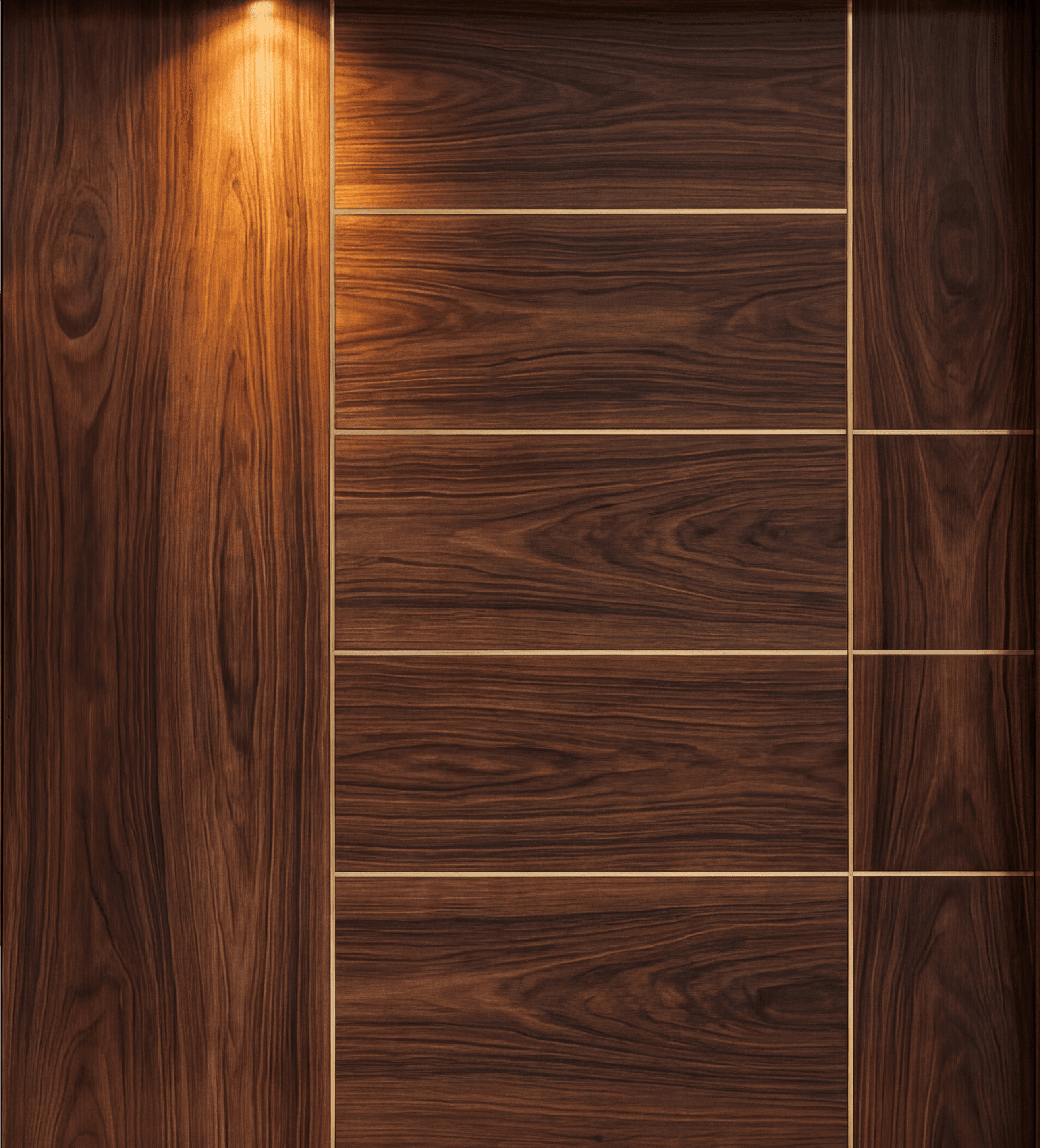 Carved walnut atelier door, right panel