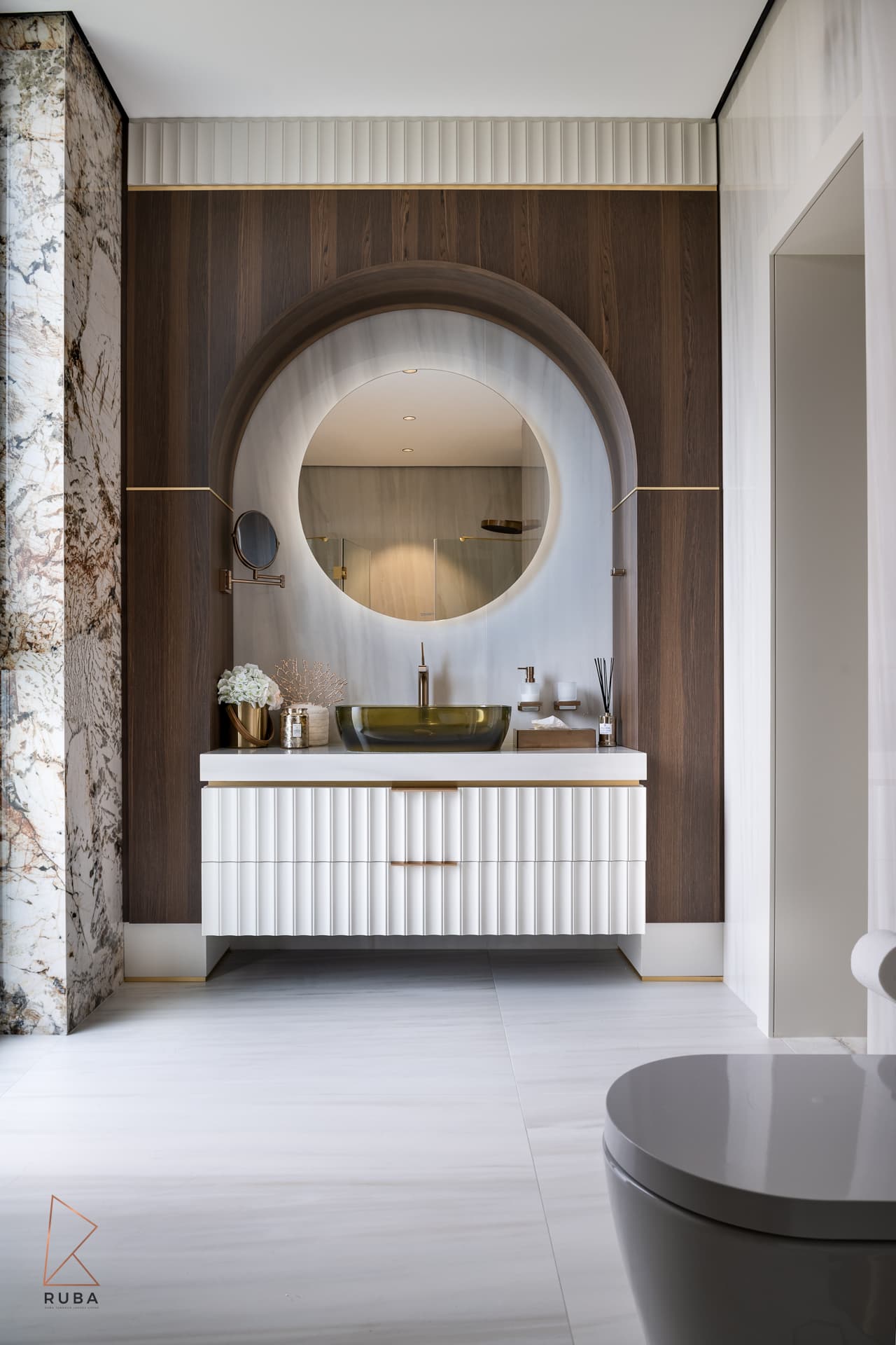 Master Bathroom — Bird of Paradise Flower