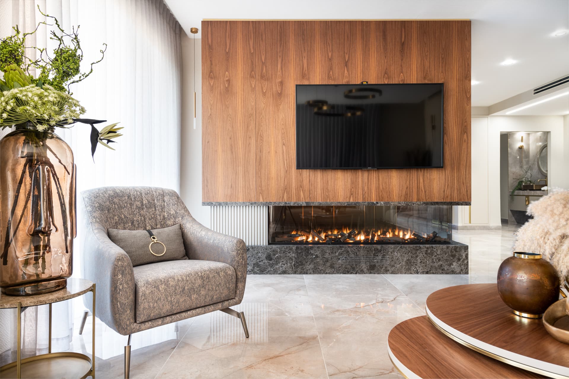 Living Room — Emperador Dark