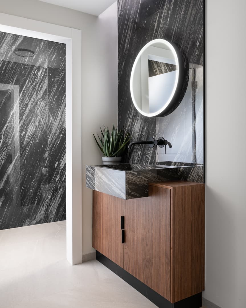 Powder Room — Marquina